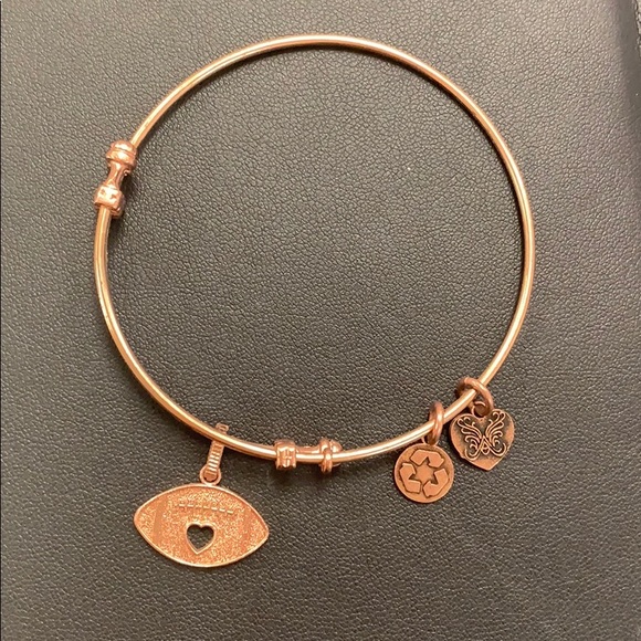 Copper tone recycled stackable Angelica bracelet - Picture 1 of 5